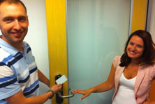 CIC staff with new SALTO XS4 RF wireless locks